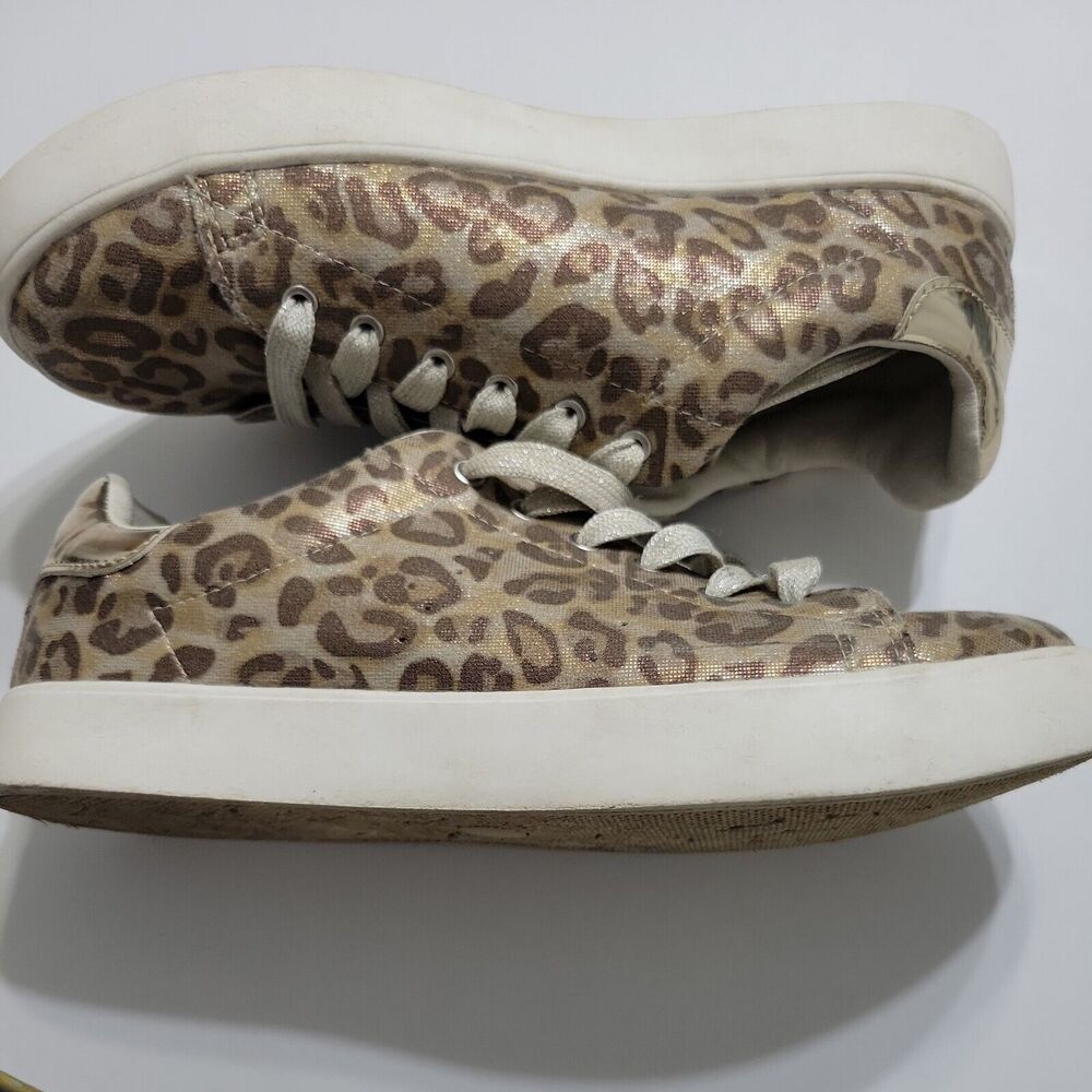 Sophie17 Shoes Girls 4 Leapord Brown Sneaker Classic Lace Up Low Top Flat Animal